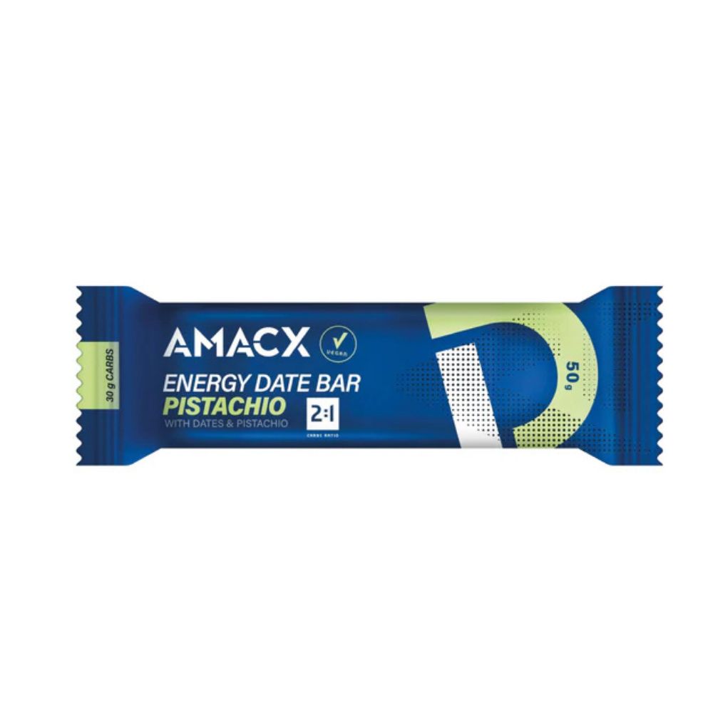 AMACX Baton energetyczny daktylowo-pistacjowy, pudełko 12 sztuk