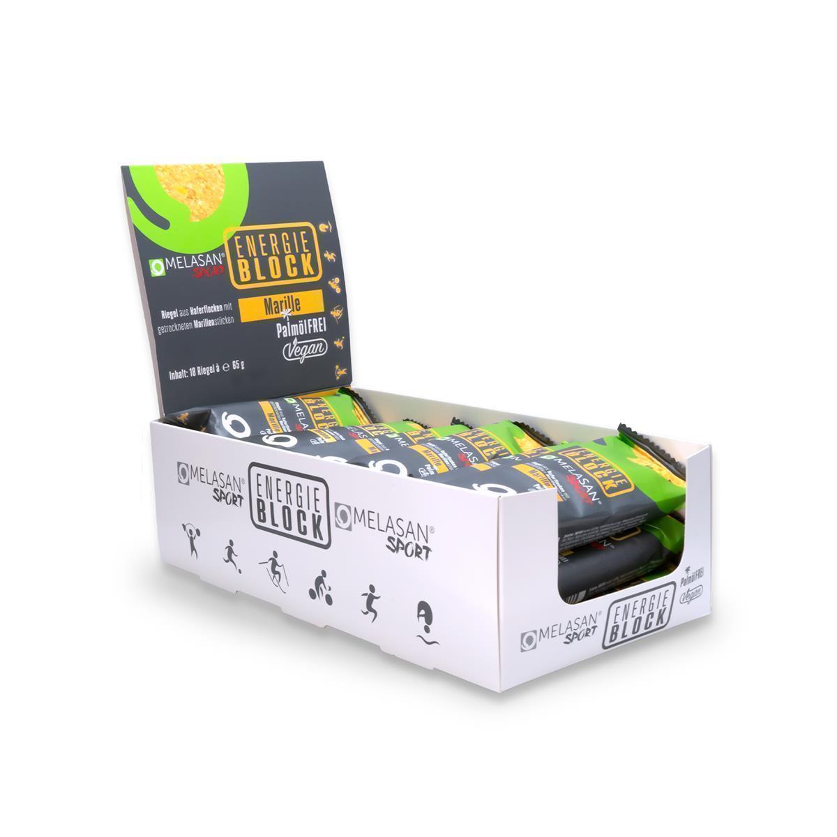 Melasan baton sportowy Energieblock pudełko 18 sztuk