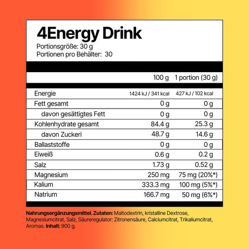 4Endurance Energy Drink, worek 900g