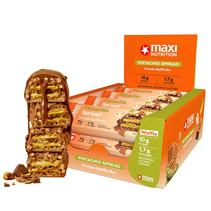 Maxi Nutrition proteínová vaflová tyčinka, box 12 ks