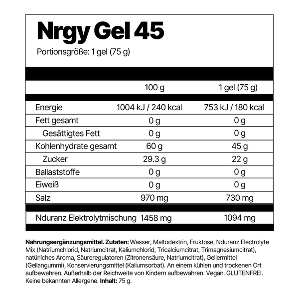 Nduranz Nrgy Gel (Nachfüllflasche) 1kg Orange