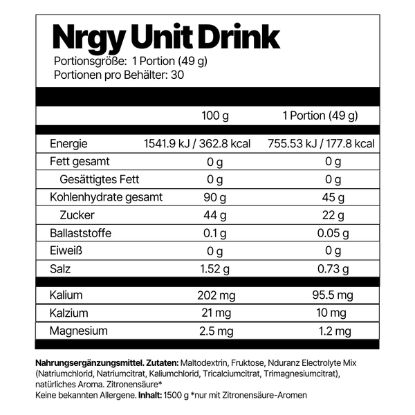 Nduranz Nrgy Drink 45 Portionspackung 5er Box- Lemon