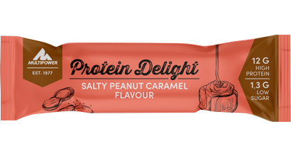 Multipower Protein Delight Riegel 18er Box Salty Peanut Caramel MHD 12-2026