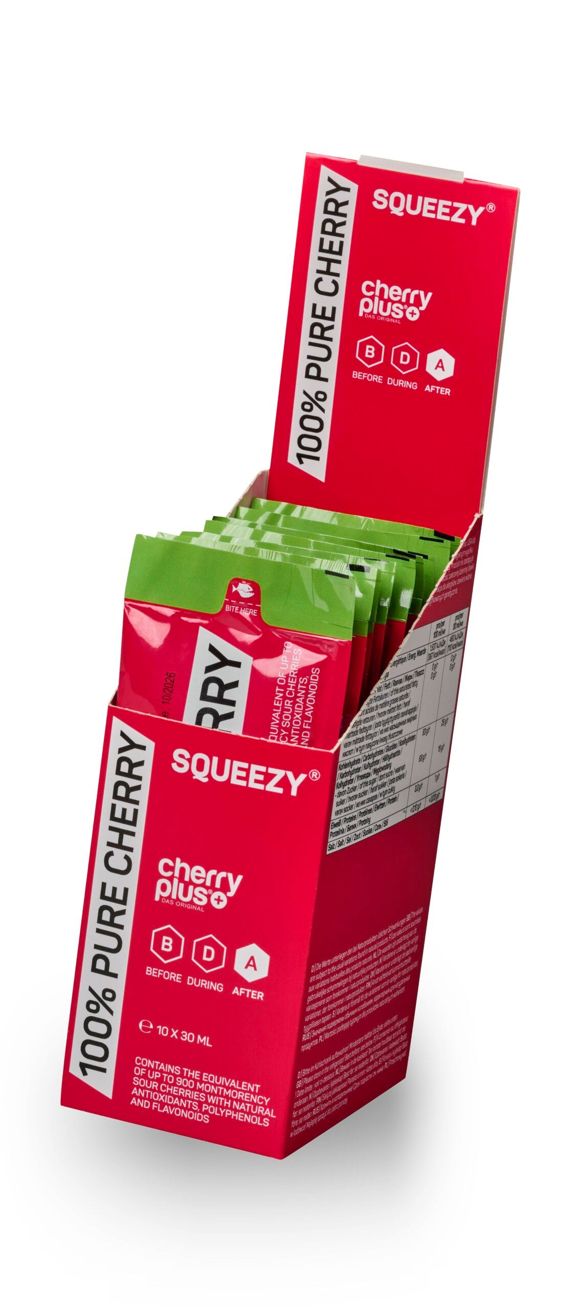 Squeezy 100% Pure Cherry - pudełko 10 saszetek