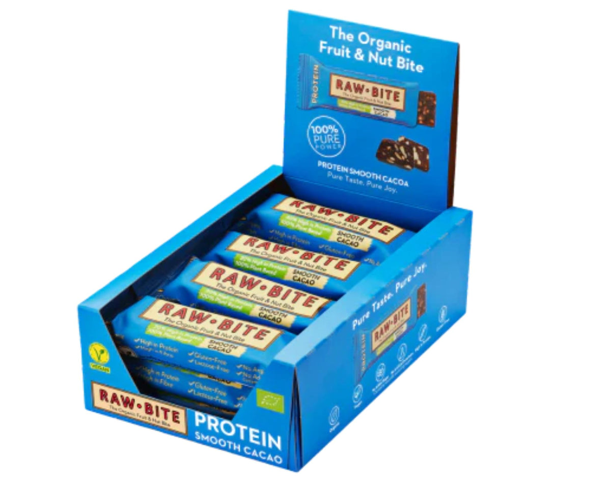 Raw Bite BIO PROTEIN Riegel Smooth Cacao 12er Box MHD 11-2026
