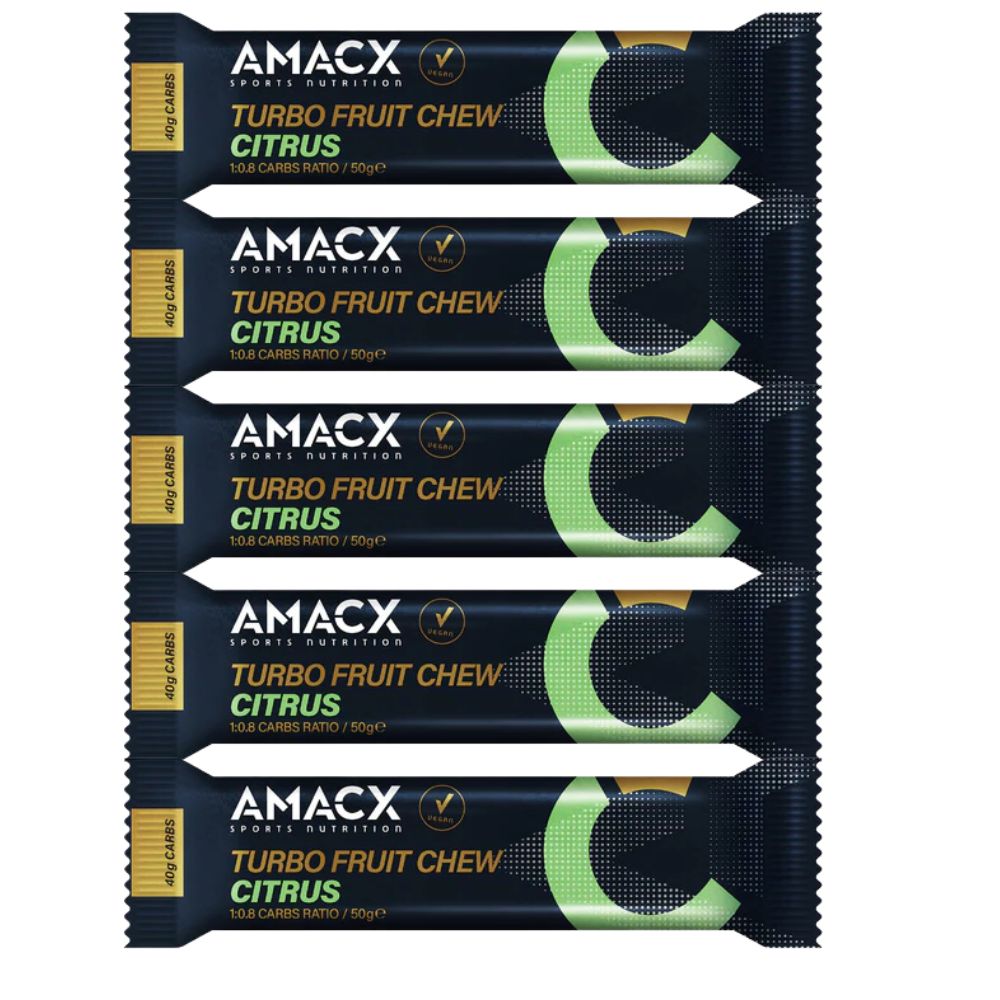 AMACX Turbo FRUIT Chew Bar Gummiriegel  5er Pack