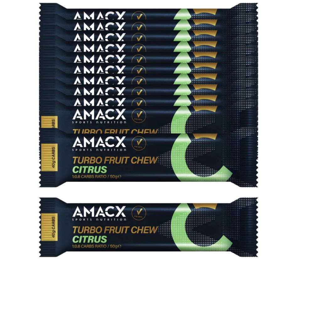 AMACX Turbo FRUIT Chew Bar Żelki energetyczne w pudełku 12 szt.