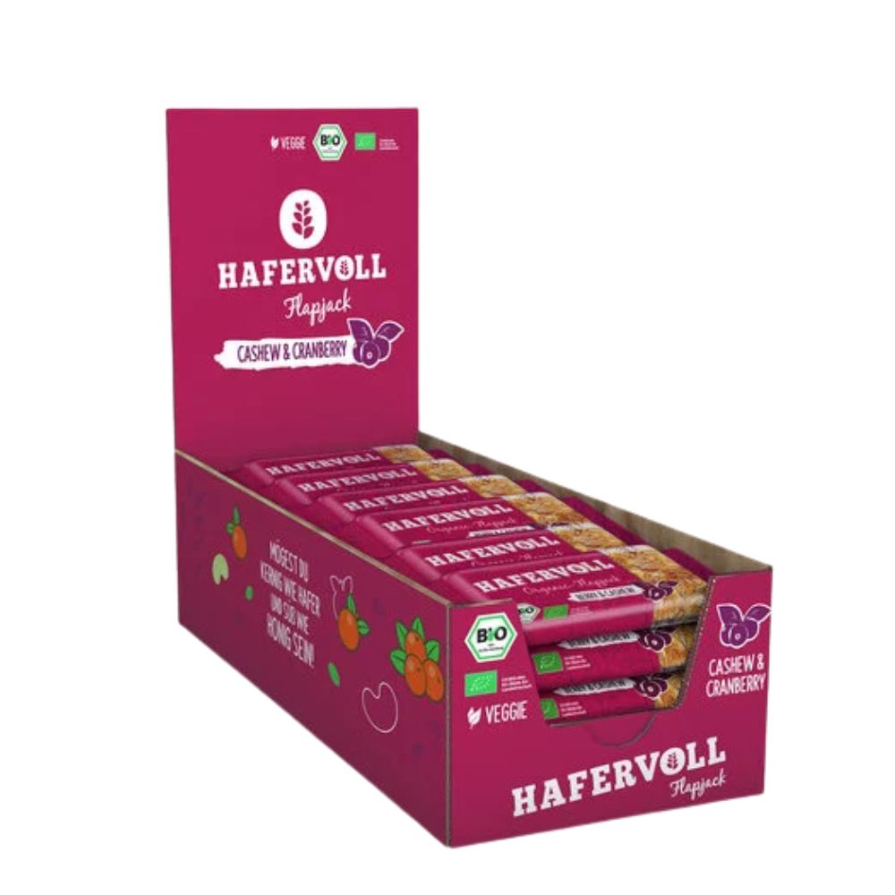 Hafervoll Organiczny Batonik Flapjack, pudełko 18 sztuk