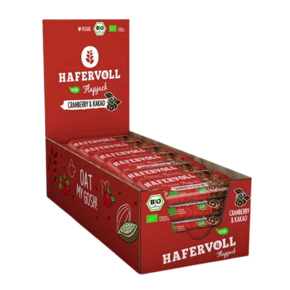Hafervoll Organiczny Batonik Flapjack, pudełko 18 sztuk
