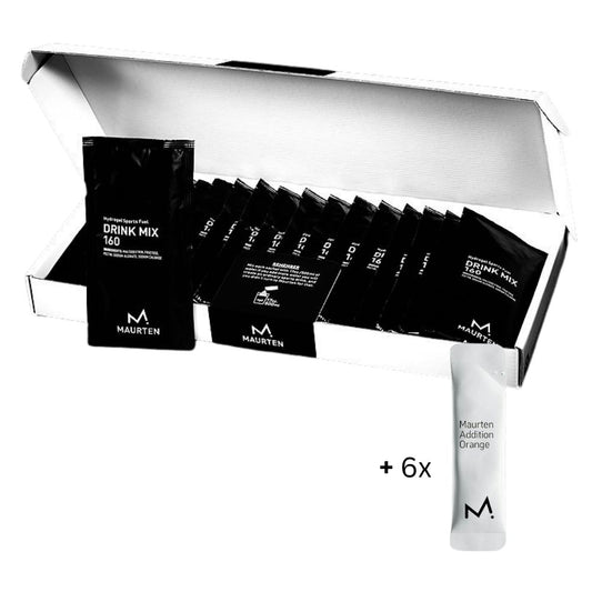 Maurten Drink Mix 160 40g Beutel 18er Box + Geschmacksbox gratis