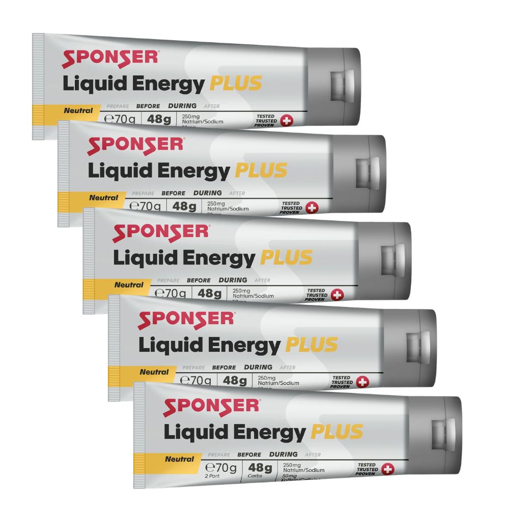 Sponser Liquid Energy Gel PLUS kofeín tuba, balenie 5 ks