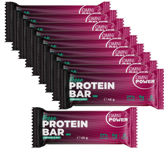 Omni Power Proteinriegel, 12 sztuk w pudełku - wegańskie