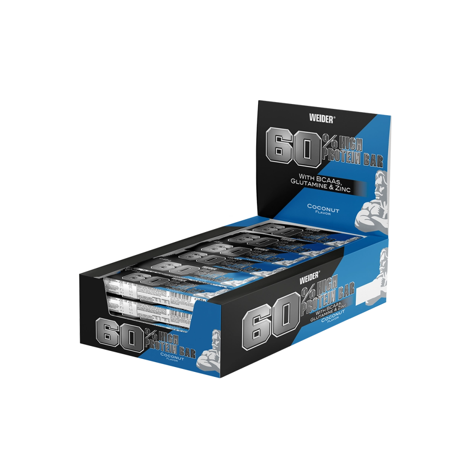 Weider 60% proteínová tyčinka, box 24 kusov