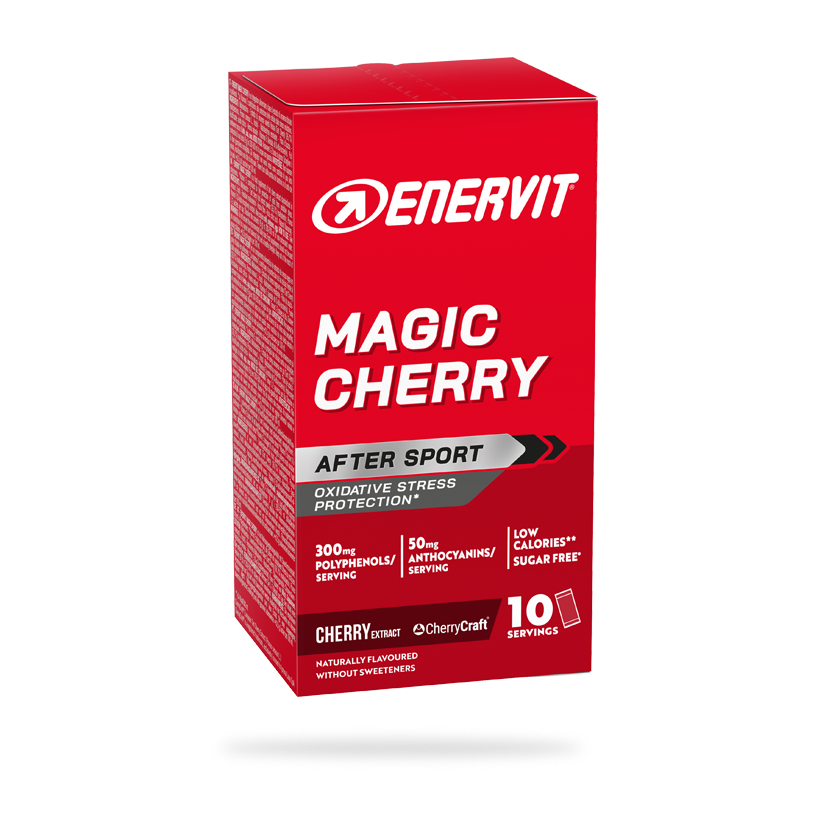 Enervit Magic Cherry Po treningu, pudełko 10 saszetek