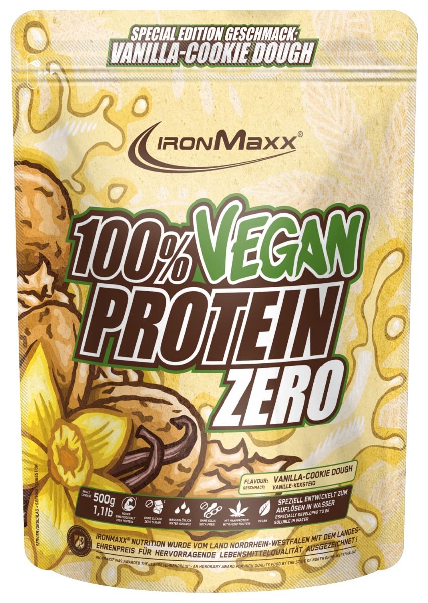 Ironmaxx 100% Wegańskie Białko Zero 500g Torebka stojąca