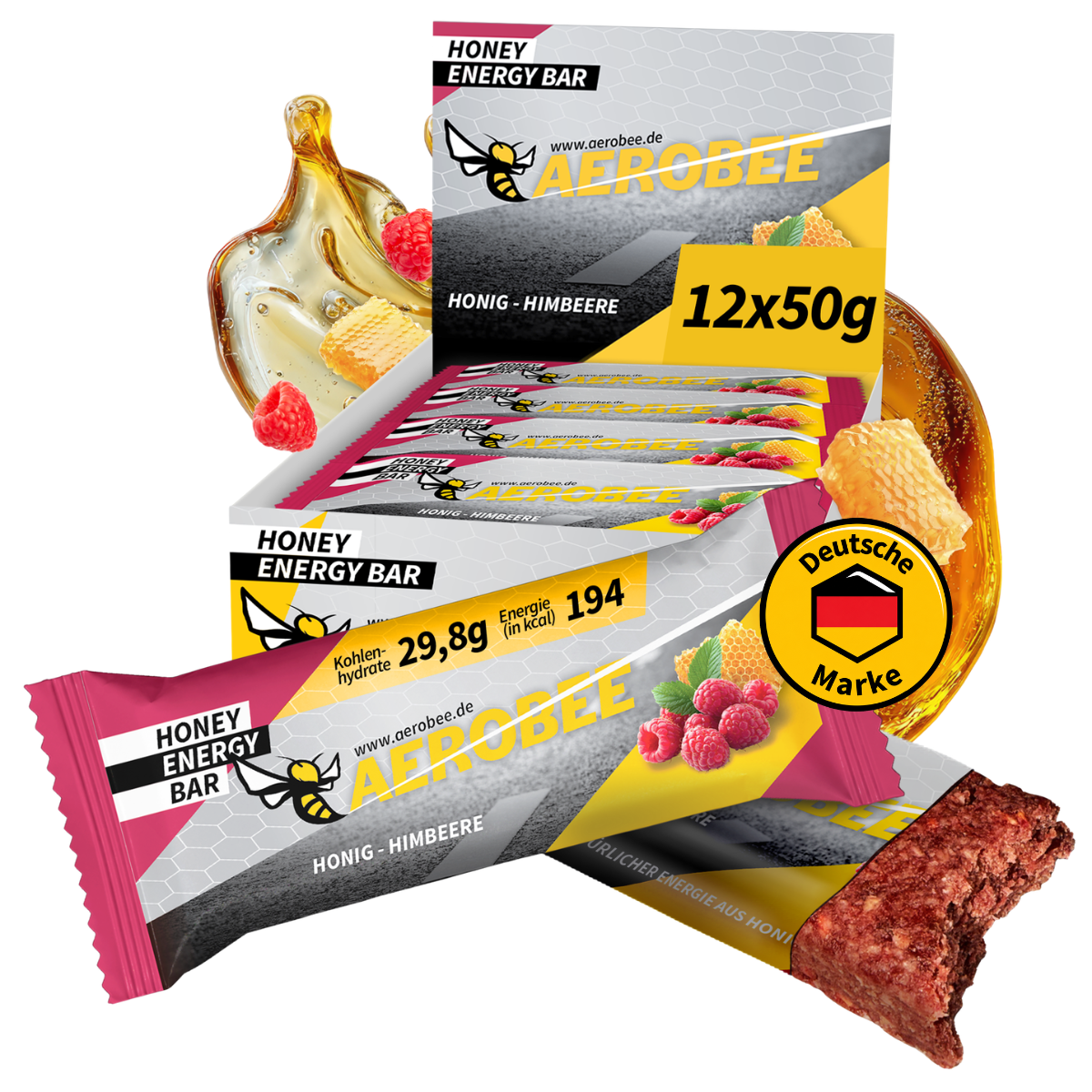 AEROBEE Medová energetická tyčinka Med&Káva