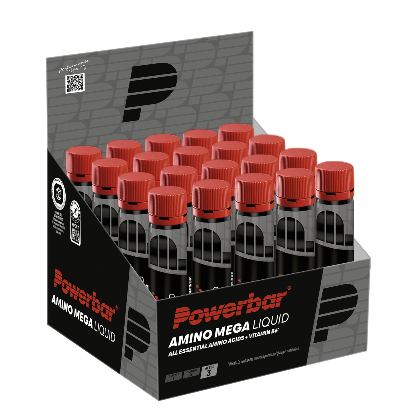 PowerBar Black Line Amino Mega Liquid Ampułki 20 sztuk w opakowaniu