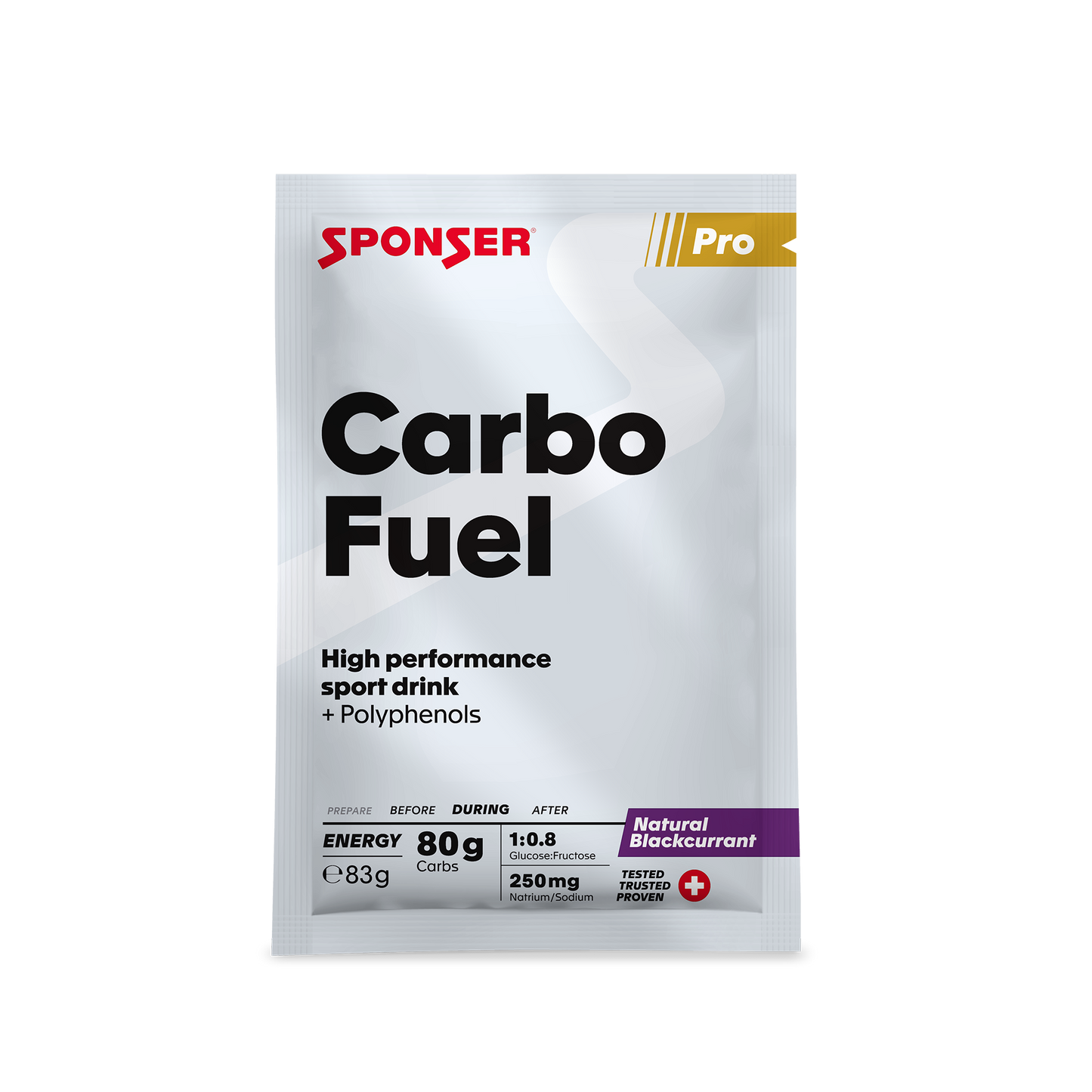 Sponser Carbo Fuel pojedyncza saszetka Naturalna Czarna Porzeczka 10 sztuk w opakowaniu