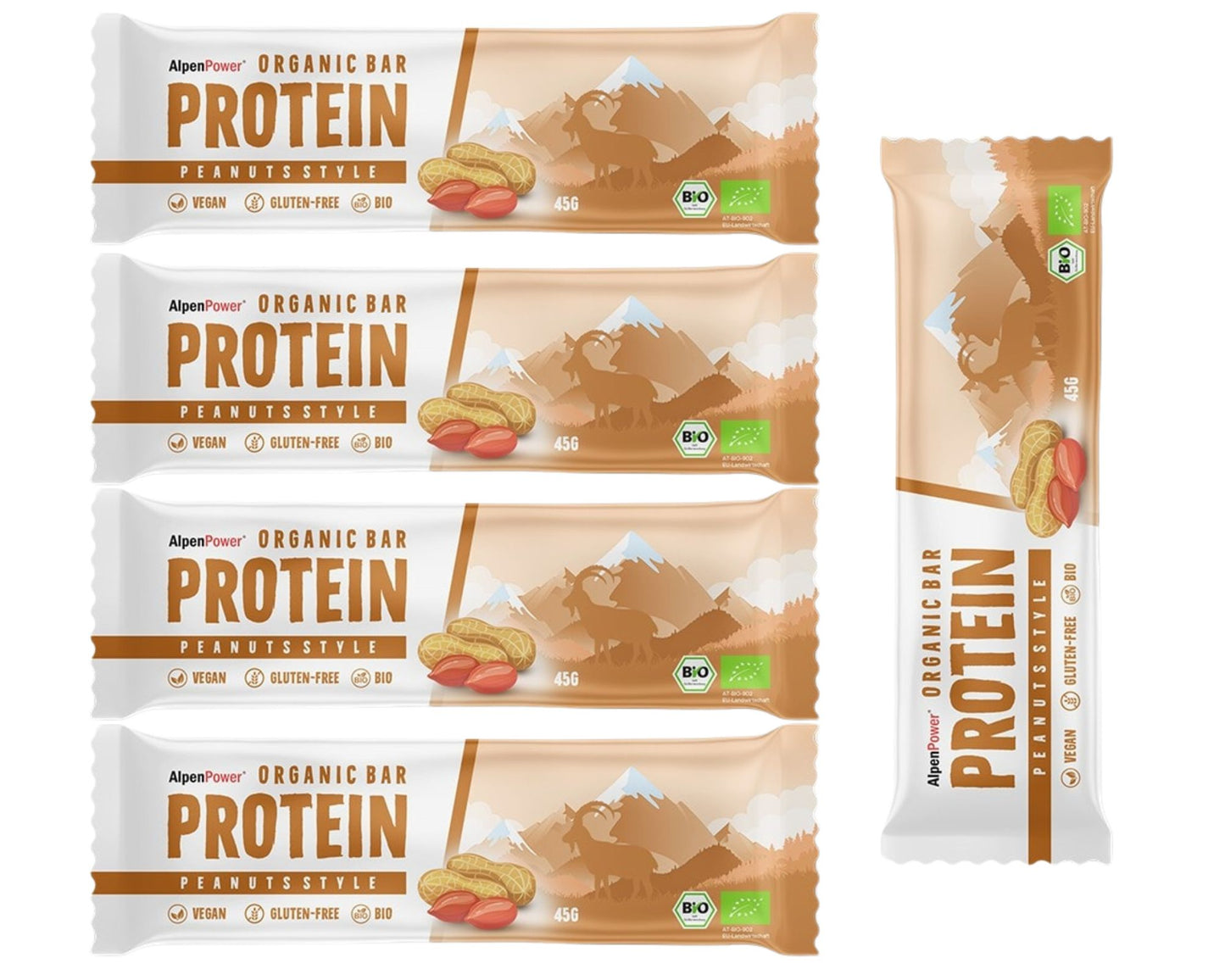 AlpenPower Bio Proteinriegel 5er Pack