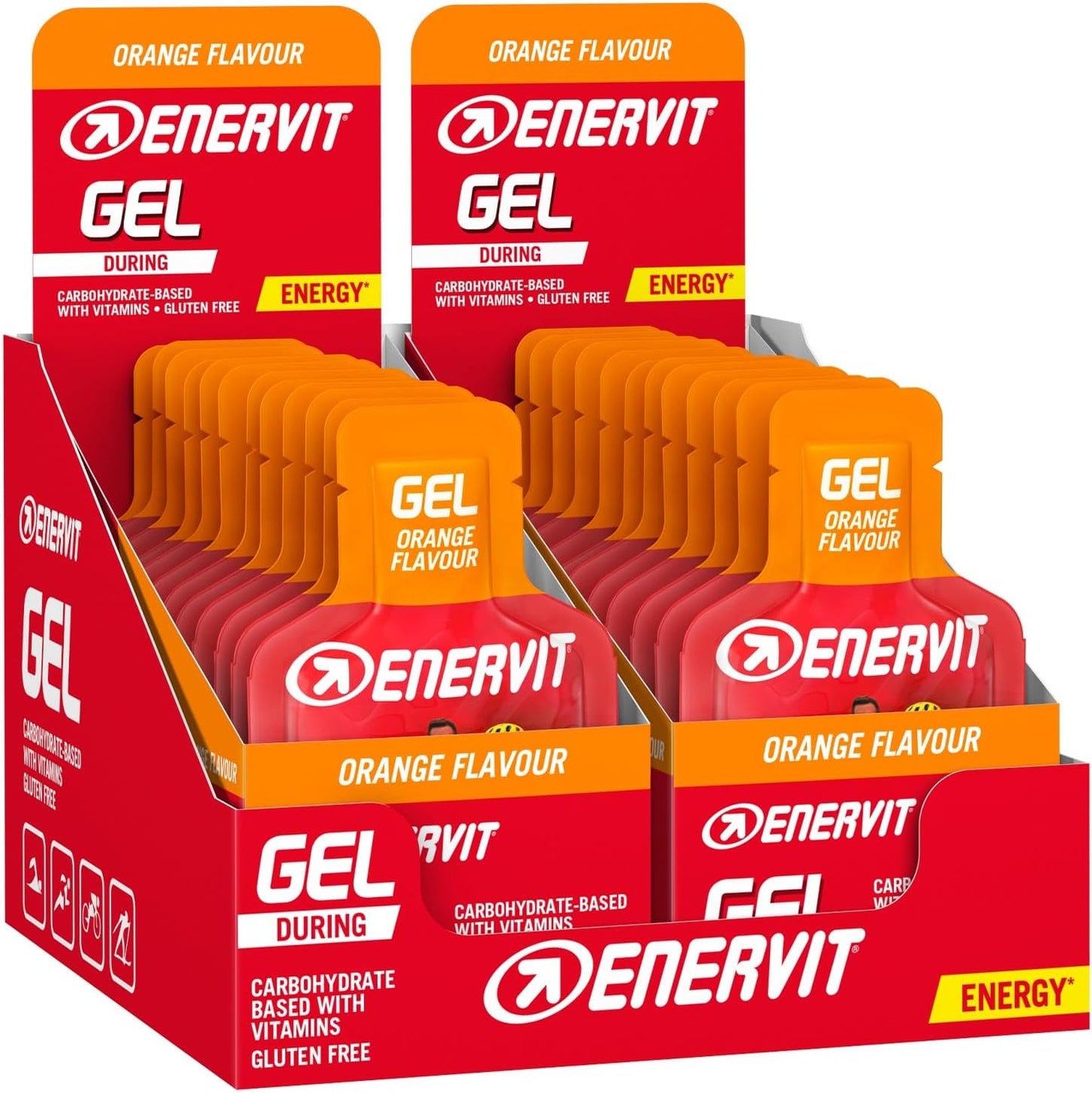 Enervit Sport Gel – opakowanie 24 sztuk, smak pomarańczowy