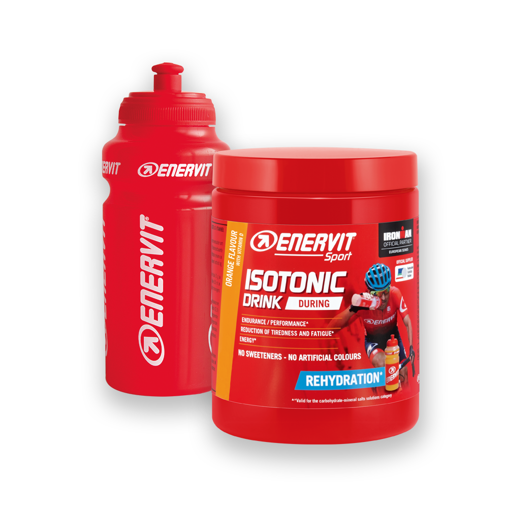Enervit SPORT ISOTONIC DRINK 420g puszka z proszkiem + 500ml bidon