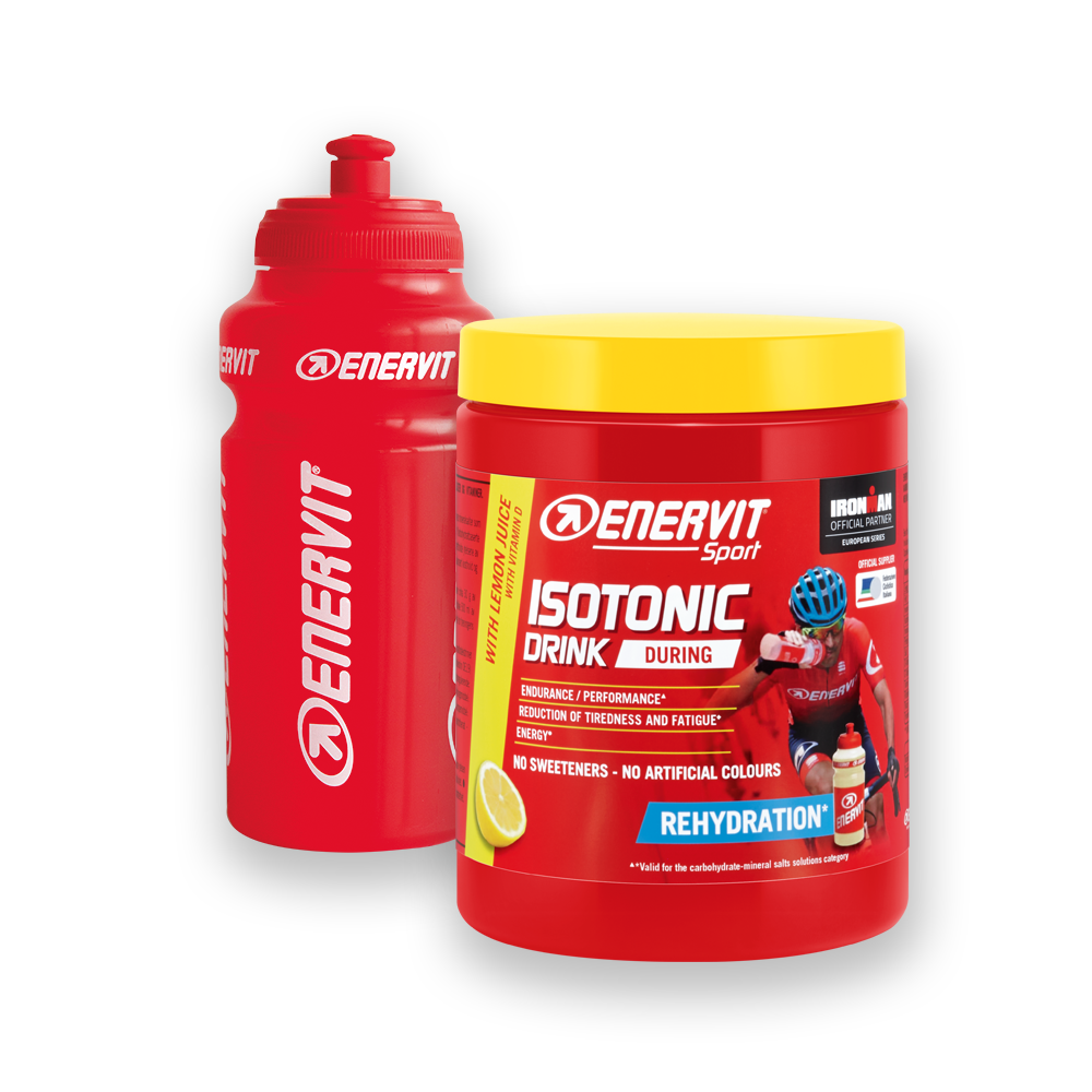 Enervit SPORT ISOTONIC DRINK 420g puszka z proszkiem + 500ml bidon
