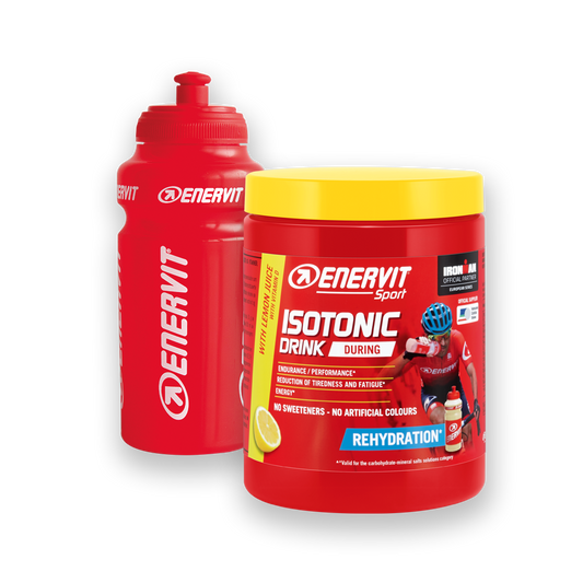Enervit SPORT ISOTONIC DRINK 420g puszka z proszkiem + 500ml bidon