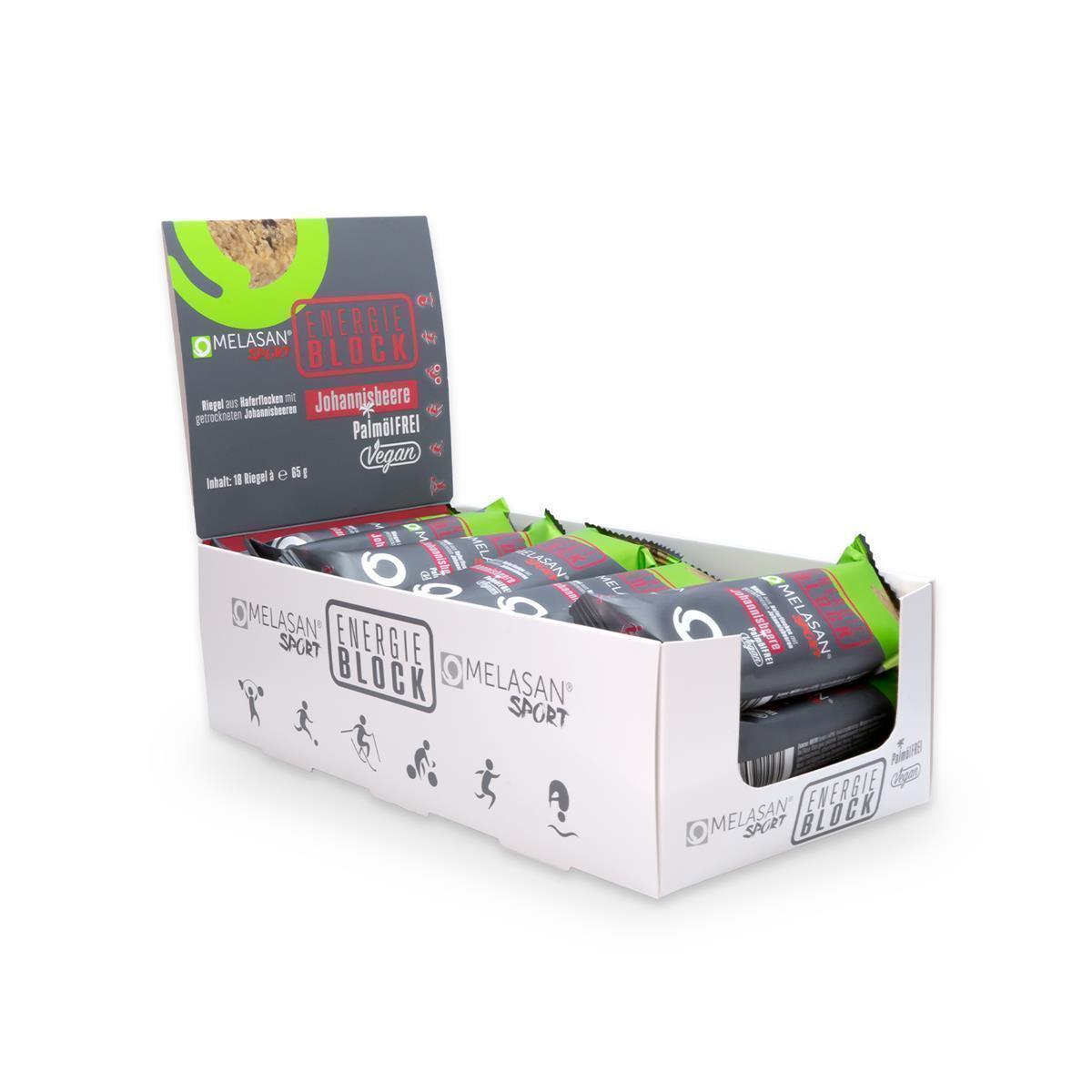 Melasan baton sportowy Energieblock pudełko 18 sztuk