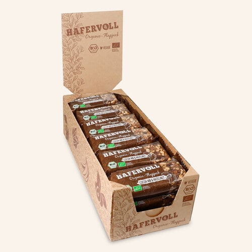 Hafervoll Organiczny Batonik Flapjack, pudełko 18 sztuk