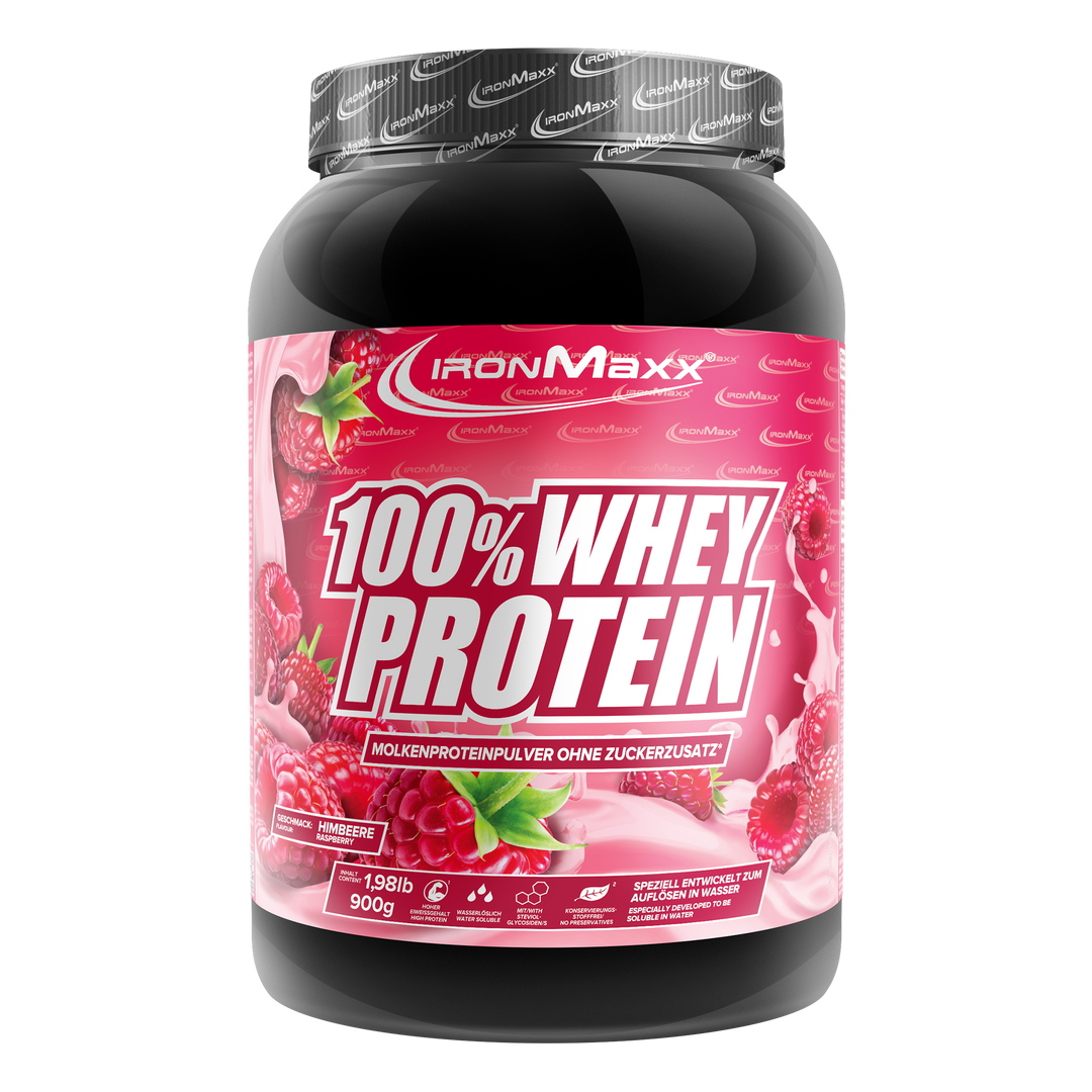 IronMaxx 100 % srvátkový proteín 900 g dóza