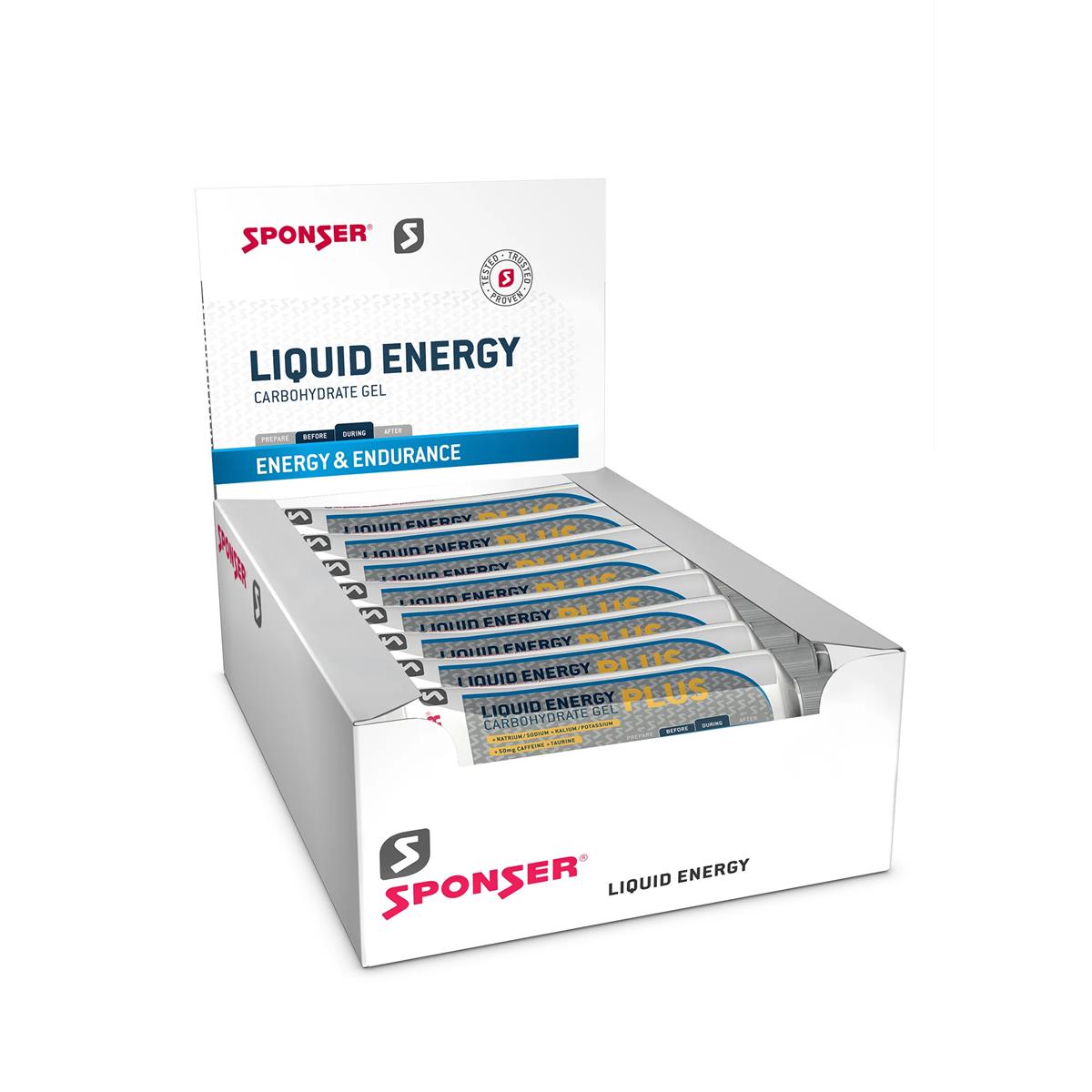 Sponser Liquid Energy Gel PLUS Kofeina Pudełko 18 tubek