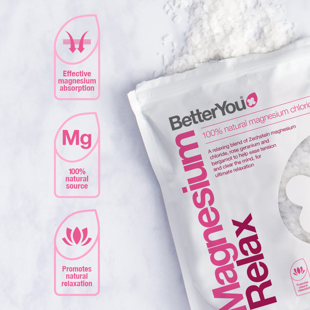 BetterYou Magnesium Relax 750 g sól do kąpieli w saszetce stojącej