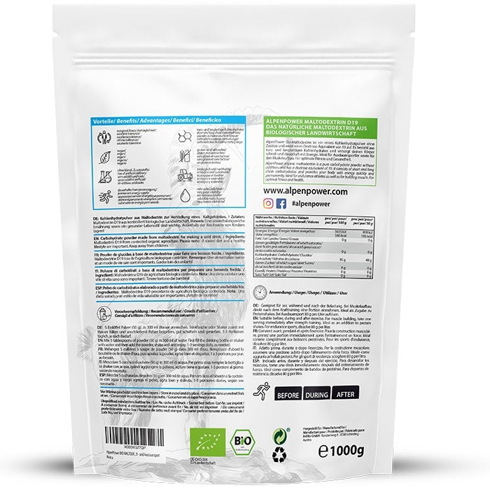 AlpenPower Bio Maltodekstryna DE 19 1 kg