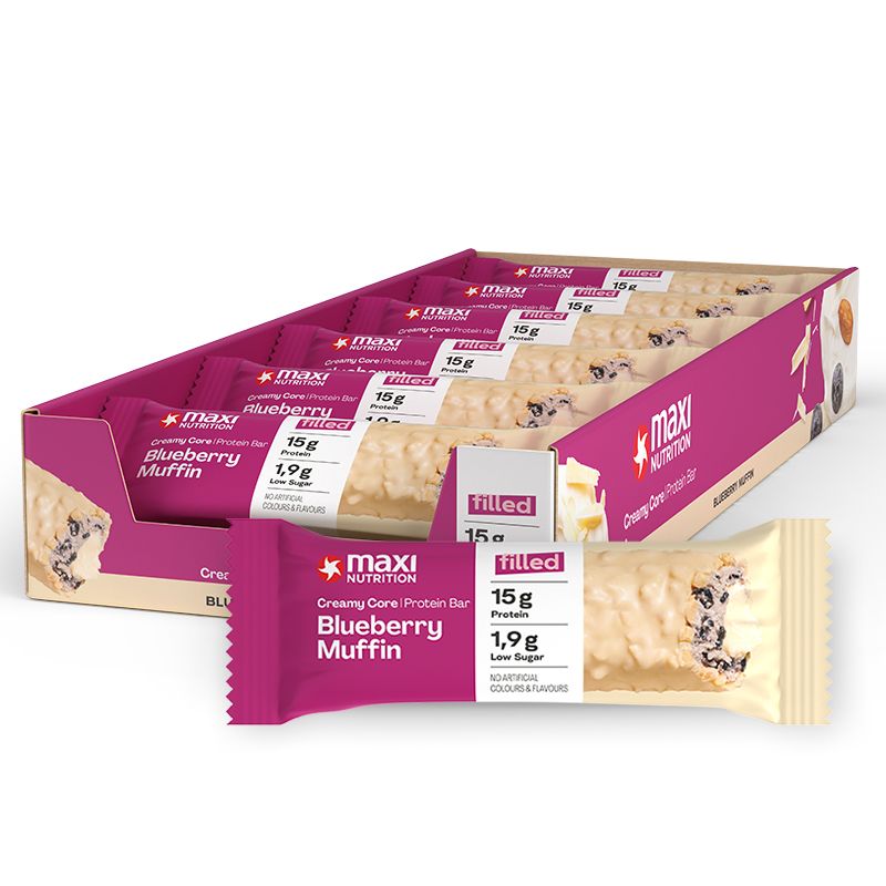 Maxi Nutrition Creamy Core Protein Bar, opakowanie 12 sztuk, orzechowo-karmelowy, najlepiej spożyć przed 07-2026