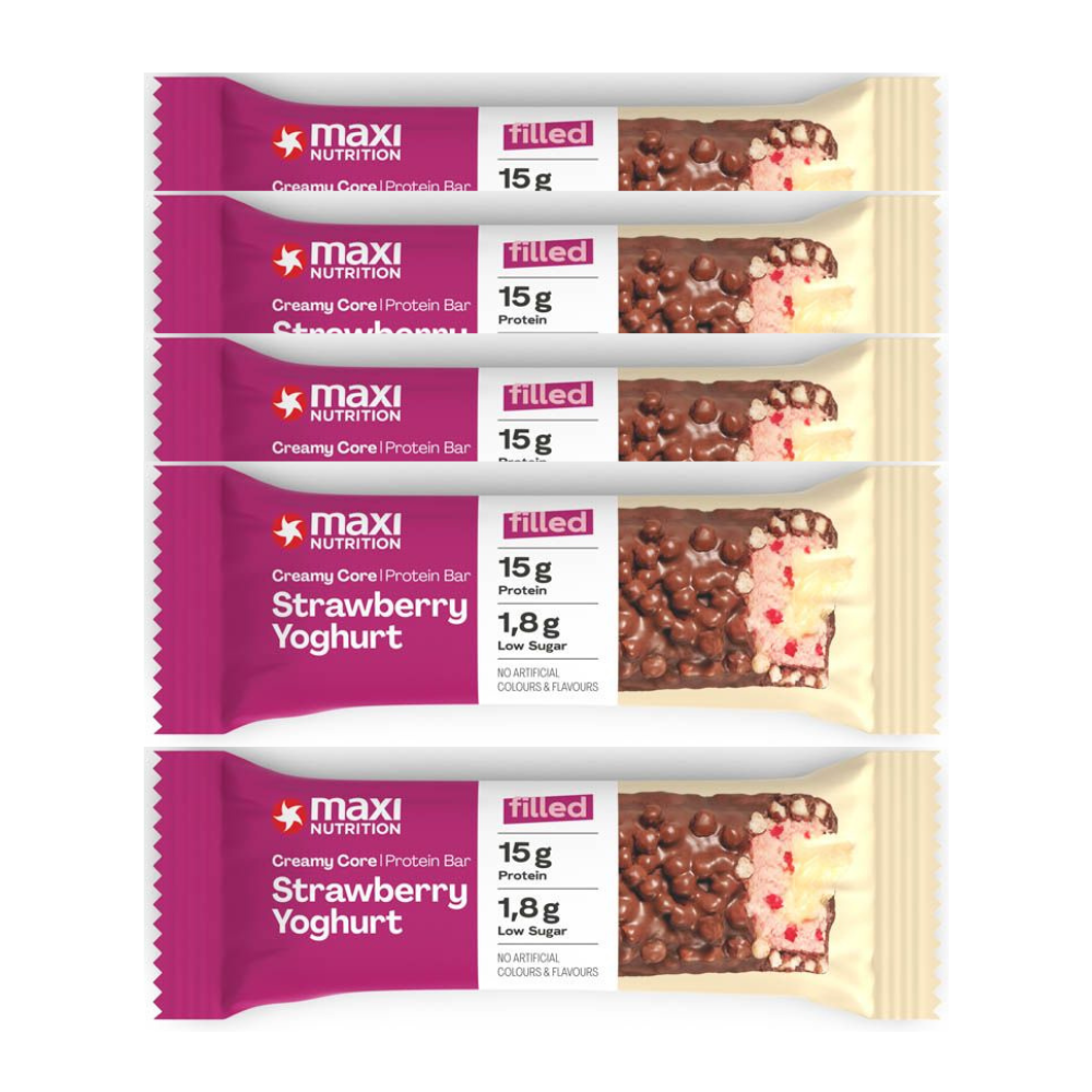 Maxi Nutrition Creamy Core Protein Bar, baton, 5 sztuk, orzechowo-karmelowy, najlepiej spożyć przed 07-2026
