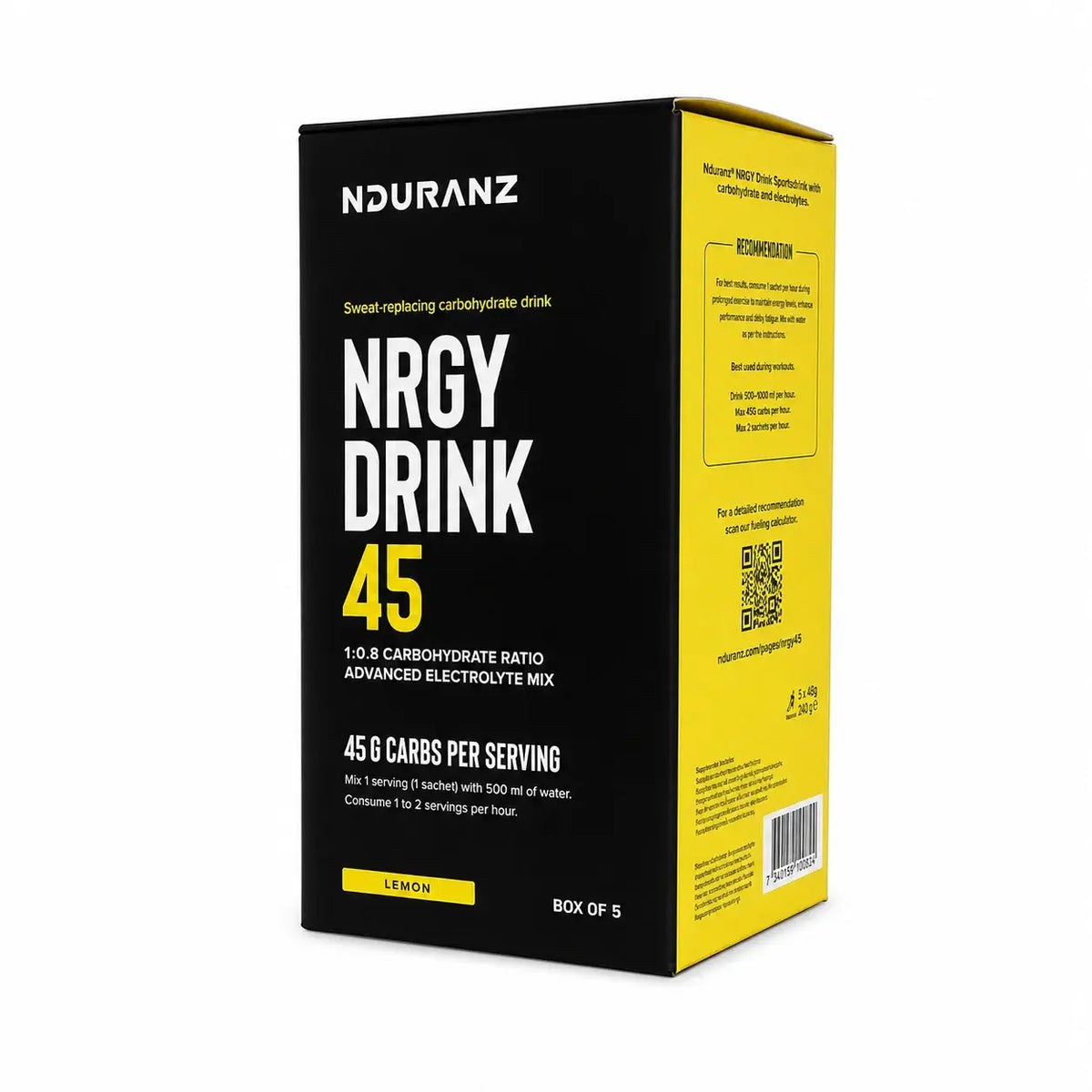 Nduranz Nrgy Drink 45  Portionspackung 5er Box- Lemon