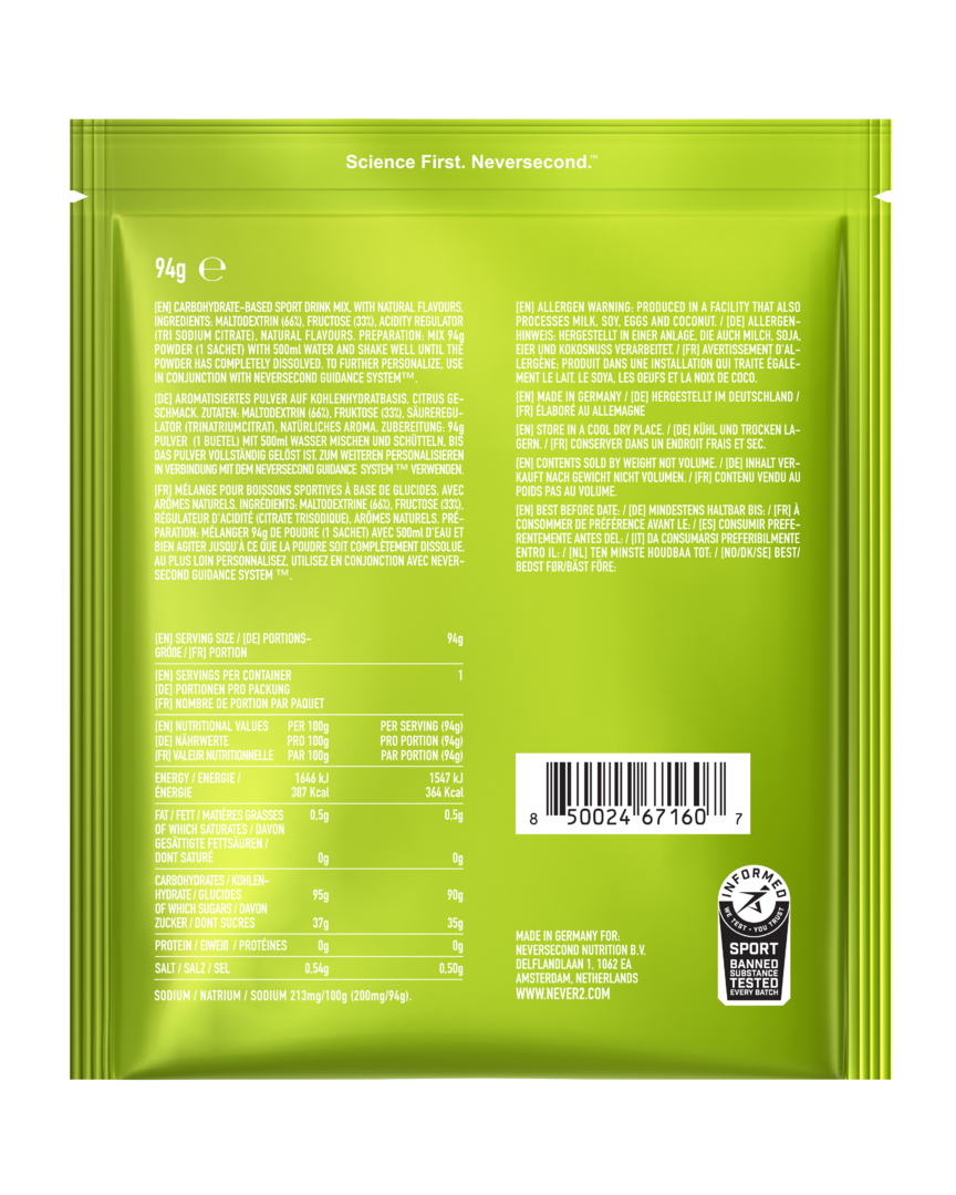 Neversecond C90 High Carb Mix, opakowanie 8 szt.