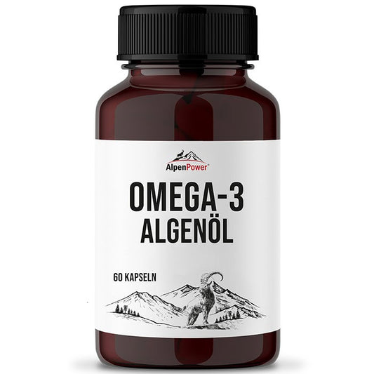 AlpenPower Omega 3 Olej z alg wegański Forte 60 kapsułek