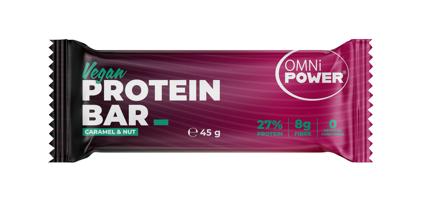 Omni Power Proteinriegel, 12 sztuk w pudełku - wegańskie