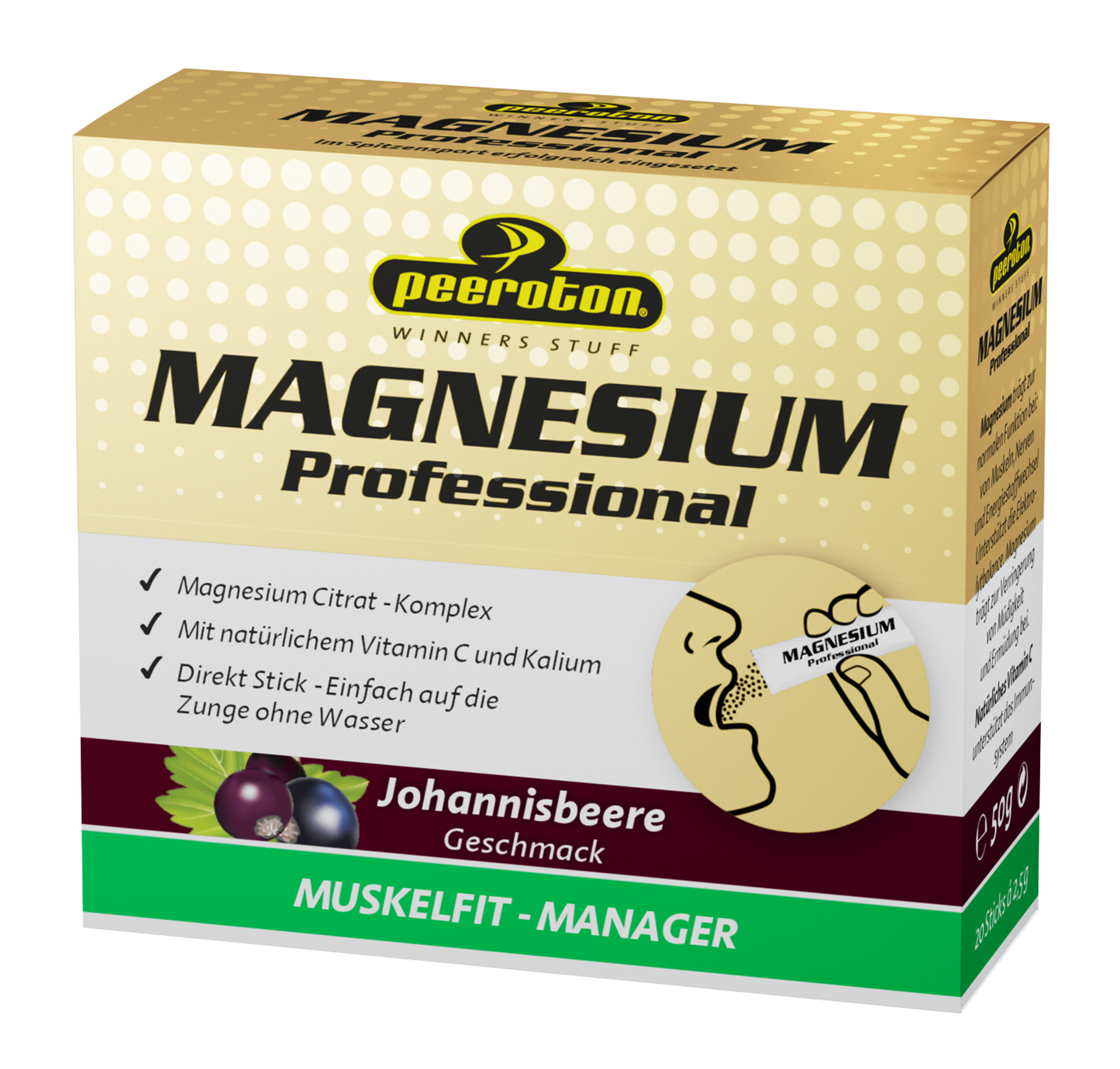 Peeroton MAGNEZ Professional - Direct Sticks 20 sztuk - Muskelfit Manager