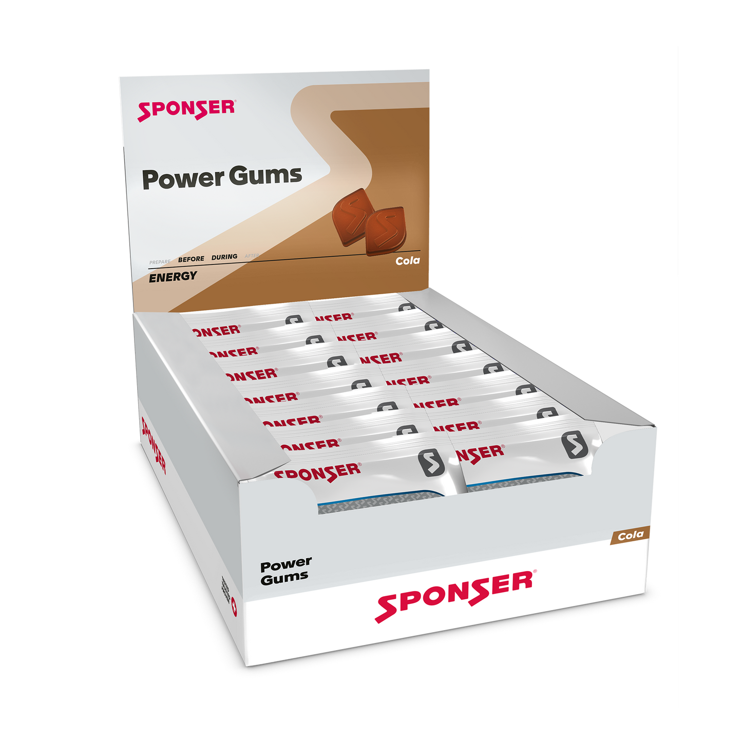 Sponser Power Gums, škatuľa, 20 ks