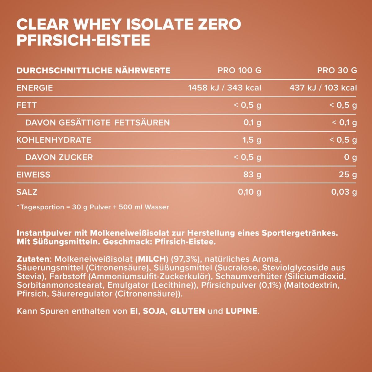 IronMaxx Clear Whey Isolate ZERO 400g Puszka