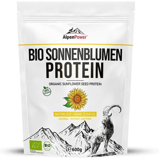 AlpenPower Bio białko słonecznikowe z nasion słonecznika 600 g