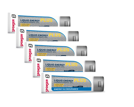 Sponser Liquid Energy Gel PLUS Kofeina Tubka Zestaw 5 szt.