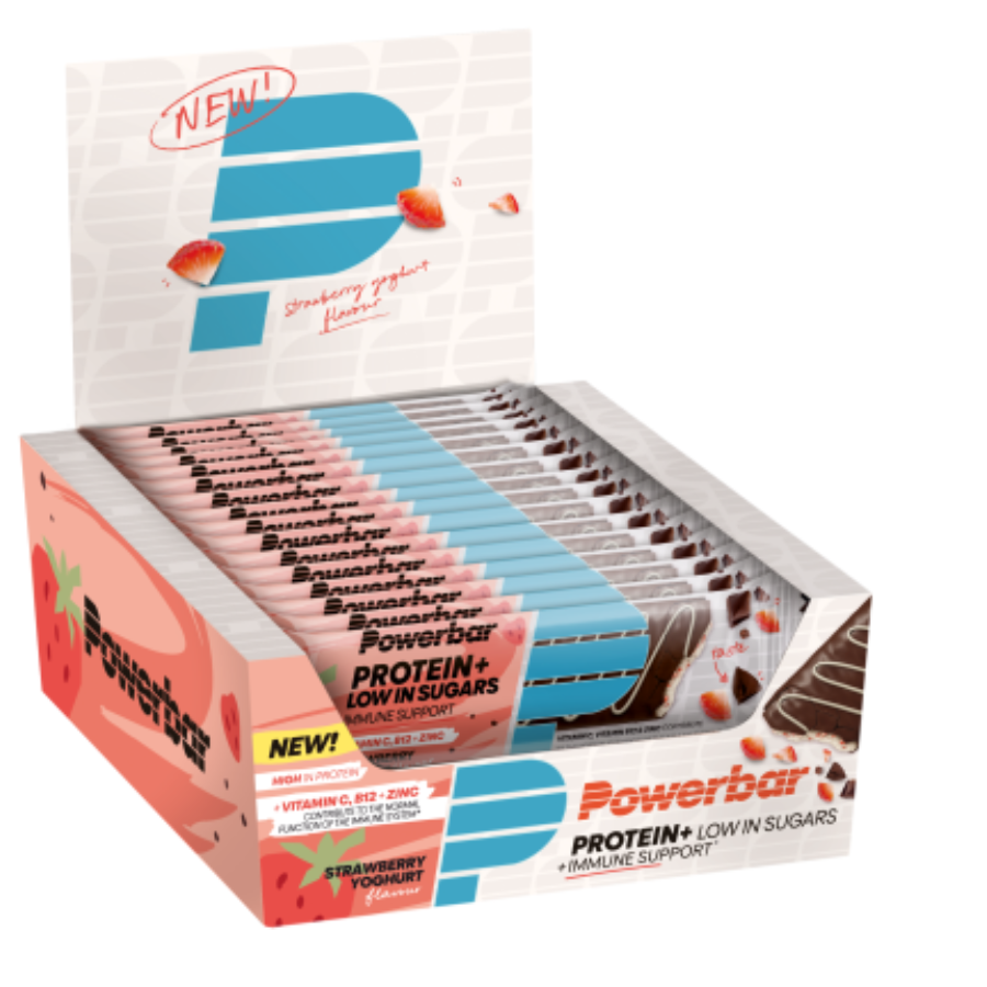 PowerBar Protein+ Niski w Cukry Wsparcie Odporności Baton 16 sztuk w opakowaniu