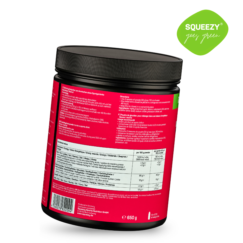 Squeezy Energy Drink 650g Podstawowa Formuła