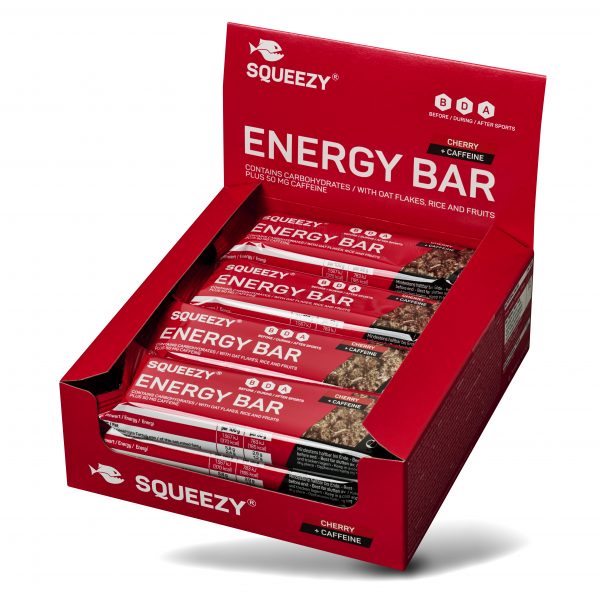 Squeezy Energy Bar Baton energetyczny Cherry opakowanie 12 sztuk