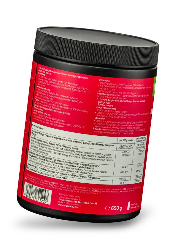 Squeezy Energy Drink 650g Podstawowa Formuła