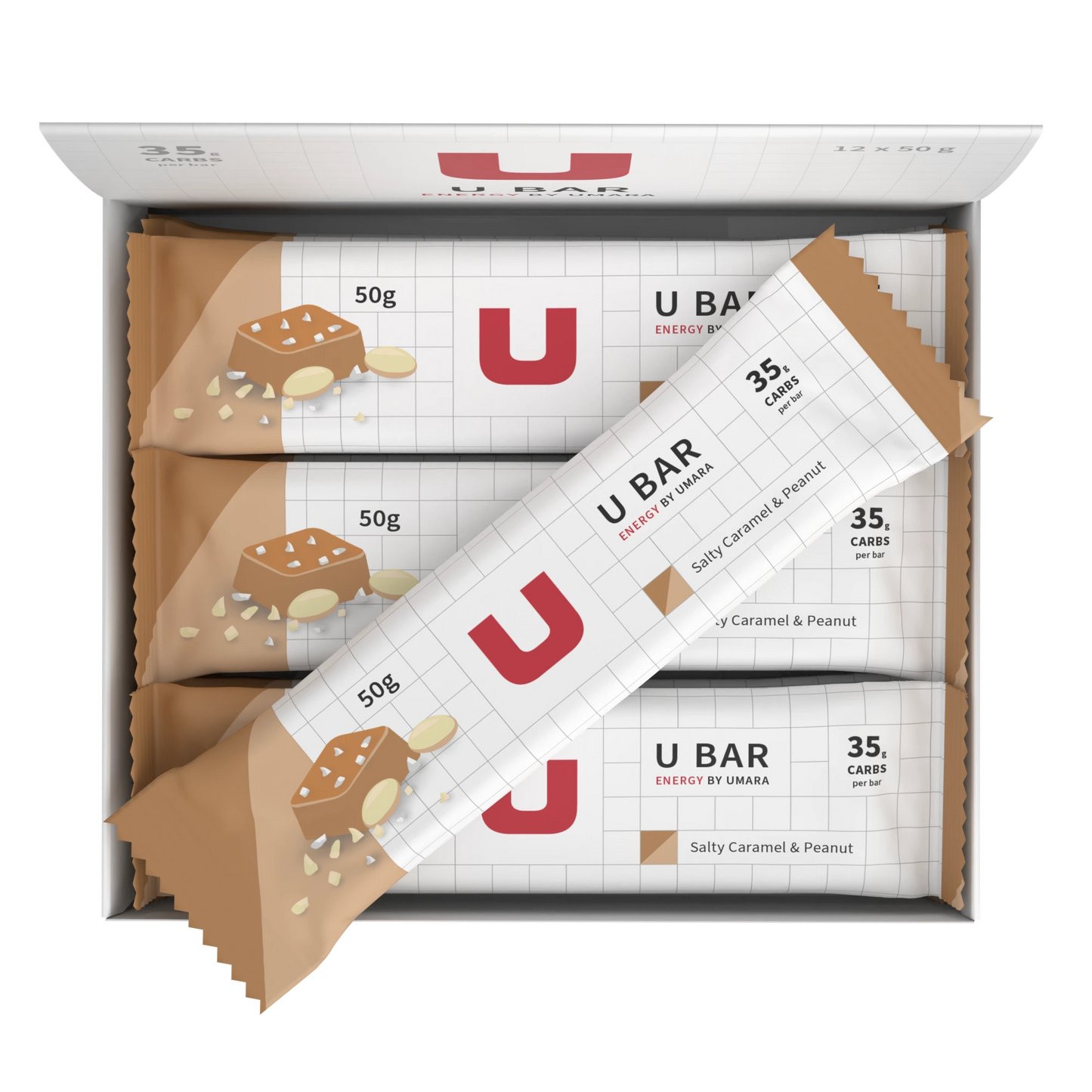 Umara U Salty Bar tyčinka -Slaný karamel a arašidy, krabica 12 ks