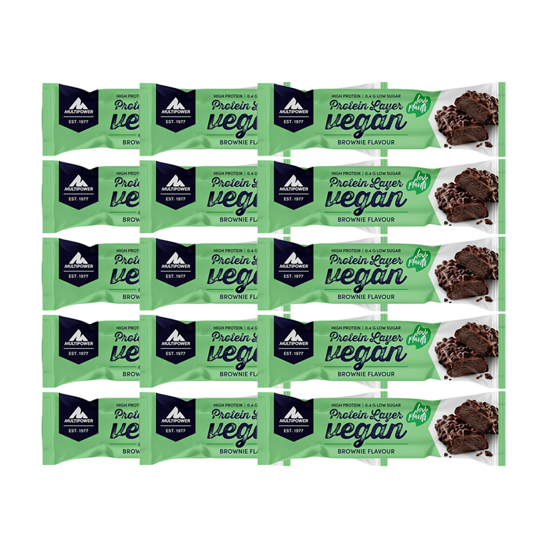 Multipower Protein Layer Vegánska tyčinka, balenie 15 ks